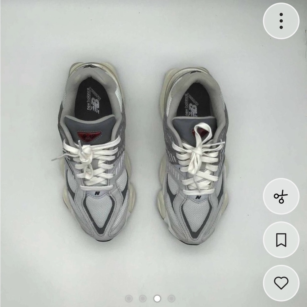 New Balance White and Gray Athletic Shoes